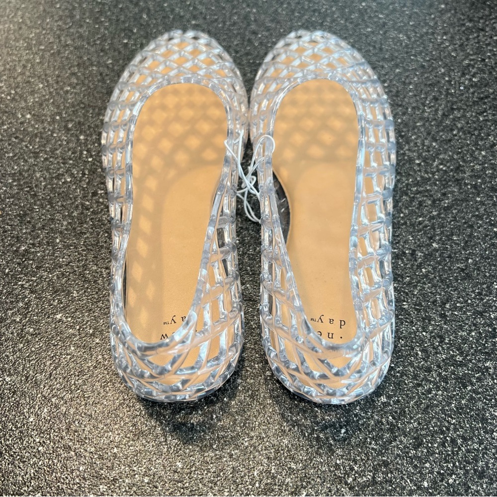 New a new day Clear Women's Yuri Jelly Flats Size 9 1/2 - Picture 4 of 7